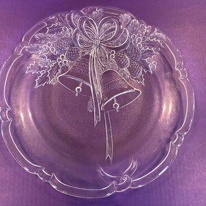 Mikasa Holiday Bells Crystal Platter RC197/516