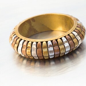 Vintage Brown Copper Brass Bangle, Vintage Bracelet, Rustic Bracelet , Hippie Bangle, boho tribal style bracelet, ohtteam