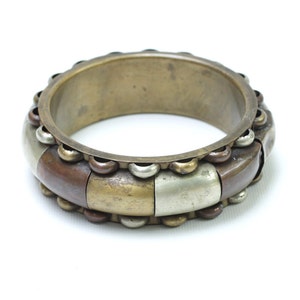 Vintage Brown Brass Copper Bangle, Vintage Bracelet, Rustic Bracelet , Hippie Bangle, boho tribal style bracelet, ohtteam