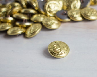 Vintage Gold Plated Lion Small Buttons Pin Colorful Collection Rare Collection Soviet Button Royal Lion Pins Supplies Communist memorabilia