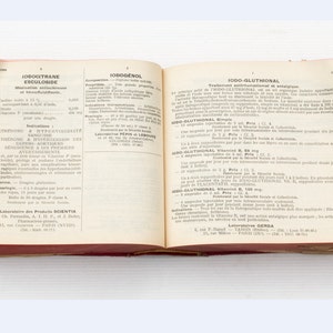 Vintage francese dizionario Dictionaire Vidal 1964 dizionario raro libro di farmacia rosso francese rosa ohtteam,