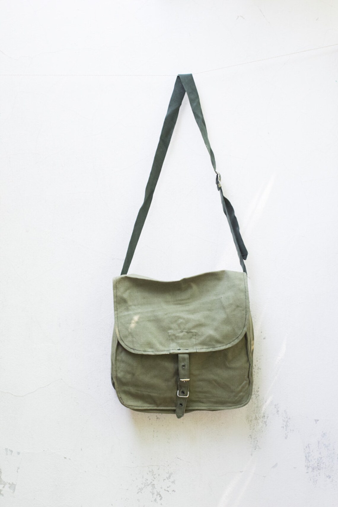 Vintage Green Military Bag Army Canvas Bag Soviet Unused USSR Cold War