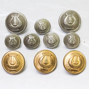 Vintage Set of 10 Small Buttons Pin Colorful Collection Rare Collection ...