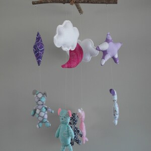 Teddy Bear, Star and Moon Mobile