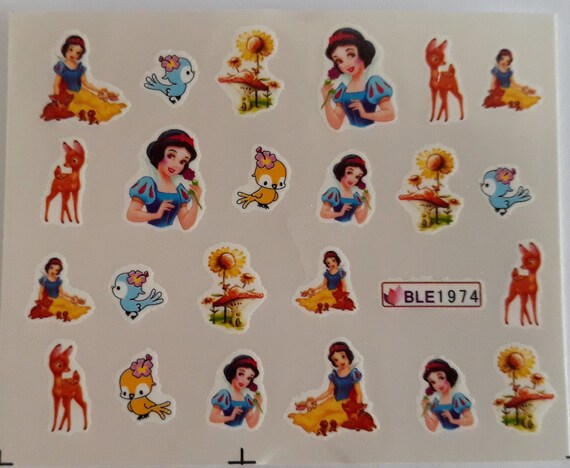 Disney Nail Stickers Cartoon Water Decals Children's, Princess Nail Art  BLE1974 -  Sweden