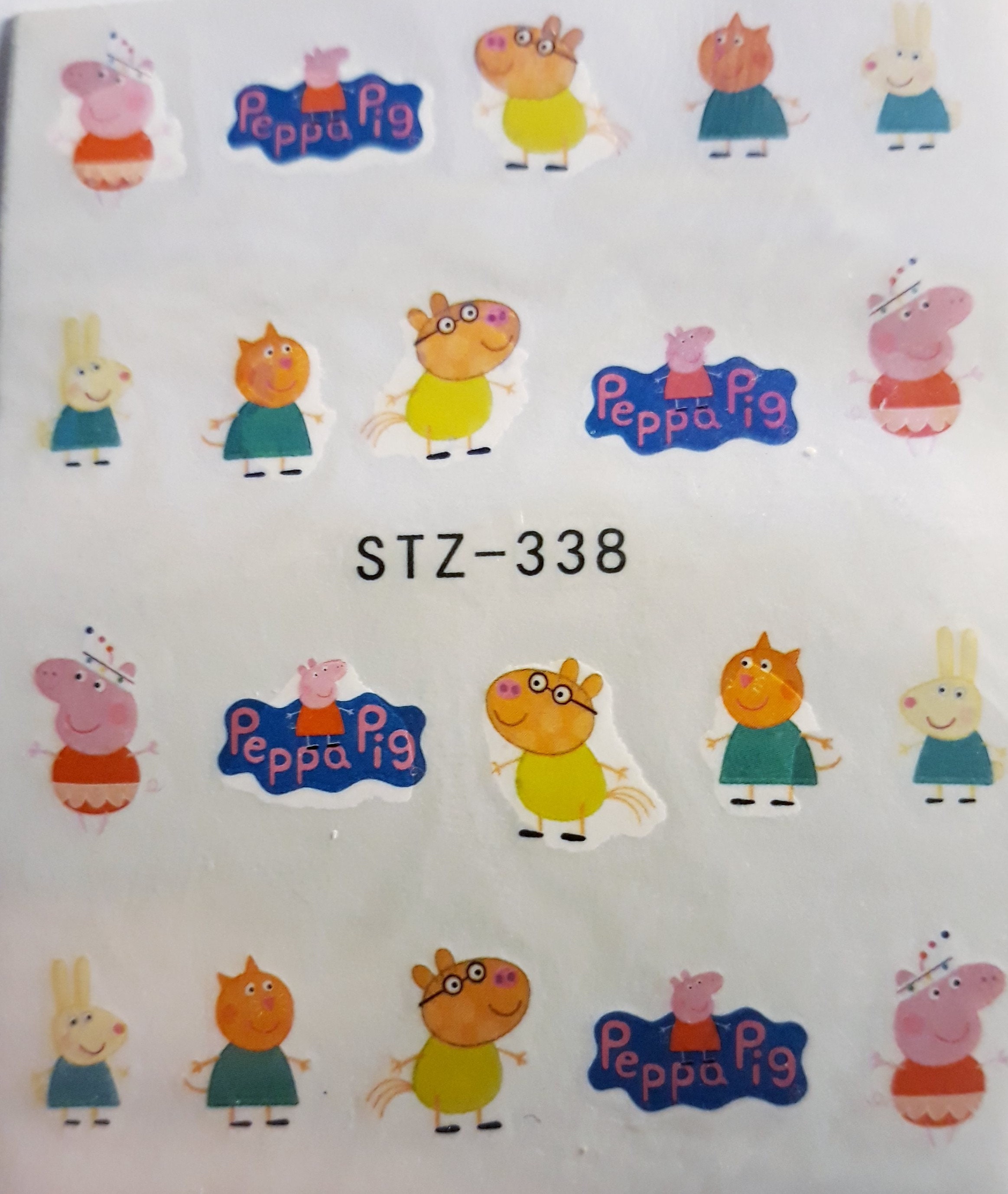 Peppa Pig George Friends Children's Cartoon Water Decal - Etsy Denmark Peppa Pig George Friends Children's Cartoon Water Decal - Etsy Denmark