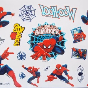 Pegatinas Spiderman para la cara - Pegatinas y Tattos en Leondisfraces