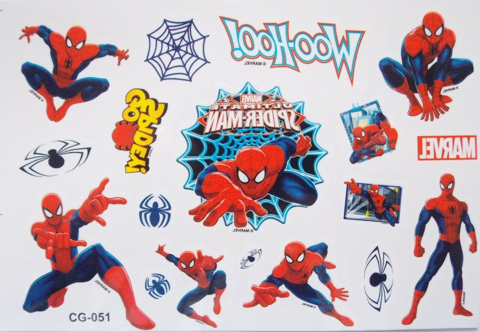 Tatuaggi temporanei per il corpo di Spiderman Web Spider supereroe