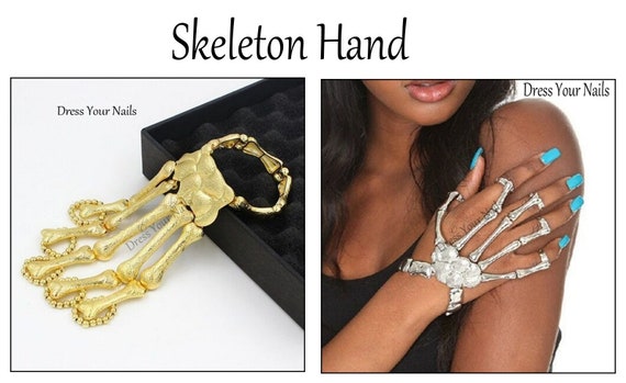 YILUOCD S925 Skeleton Hand Ring Gothic Open Skull Rings for Women Men  Halloween Punk Jewelry Gift - AliExpress