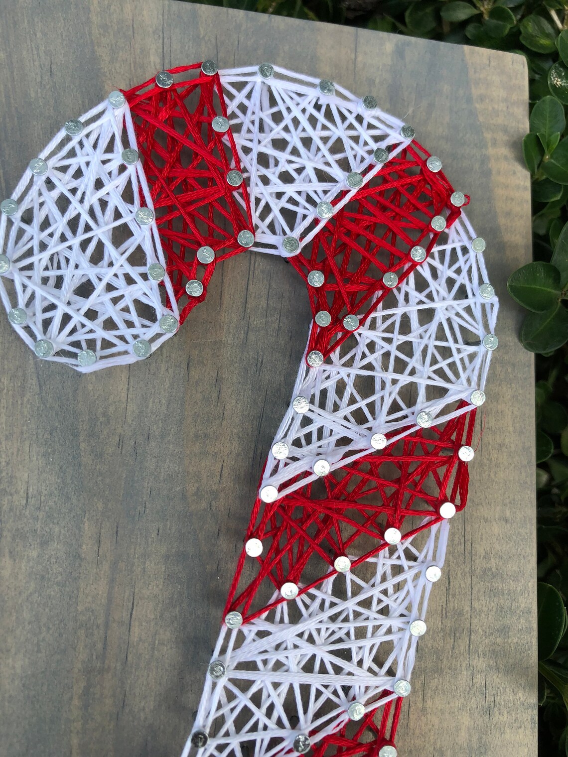 Candy Cane String Art Sign candy cane sign Christmas Etsy
