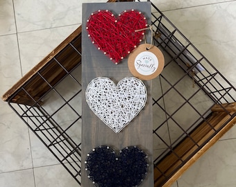 String Art Heart Sign- wooden sign - Valentine's Day gift - wedding gift