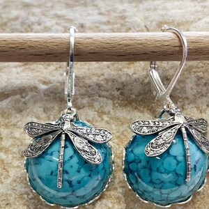 Turquoise libellbell edits earrings image 2