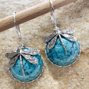 Turquoise libellbell edits earrings image 1