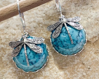 Turquoise libellbell edits earrings