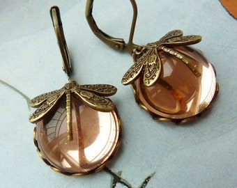 Roses Libellchen | Earrings short bronze