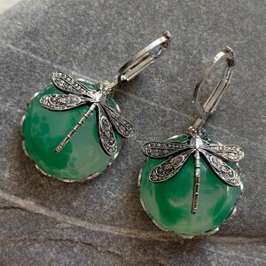 Spring moss dragonflies Earrings image 2