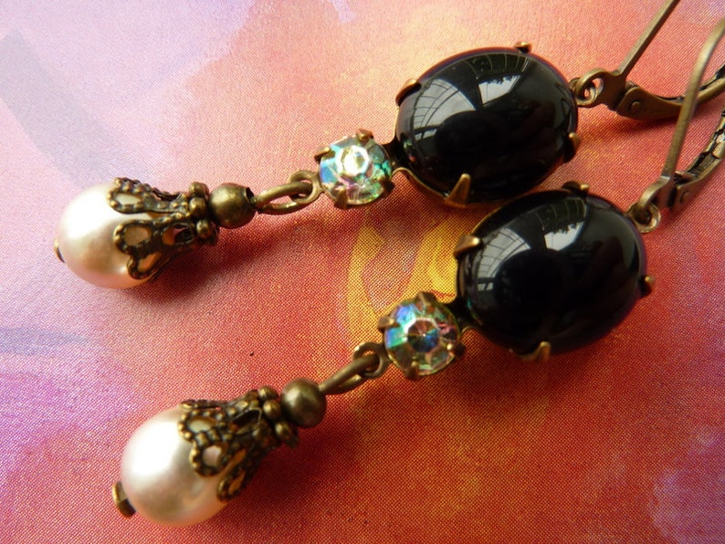 Elster Lillys black velvet Earrings image 1