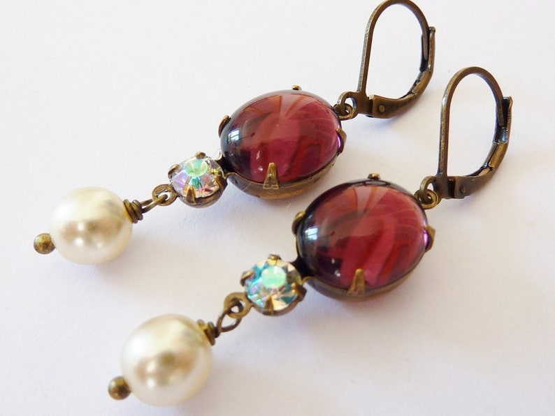 Elster Lilly's plum drops Earrings image 1