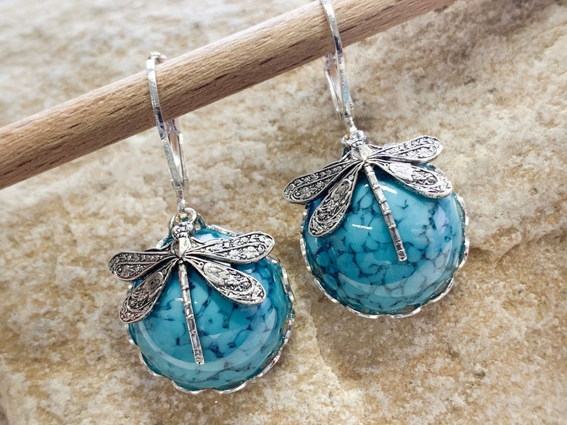 Turquoise libellbell edits earrings image 1