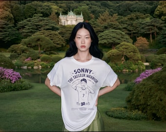 Camiseta Sonny Taegeuk Warrior / Camiseta vintage coreana con estampado de fútbol
