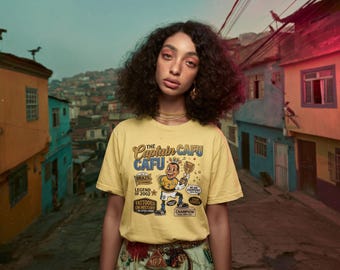 Camiseta gráfica del capitán Cafú, campeón del mundo de Brasil 2002.