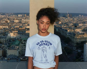 Camiseta de fútbol de Thierry Henry Francia / Camiseta gráfica vintage Va Va Voom
