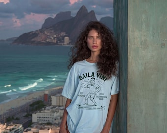 Camiseta de celebración Baila Vini / Camiseta de fútbol samba estilo vintage