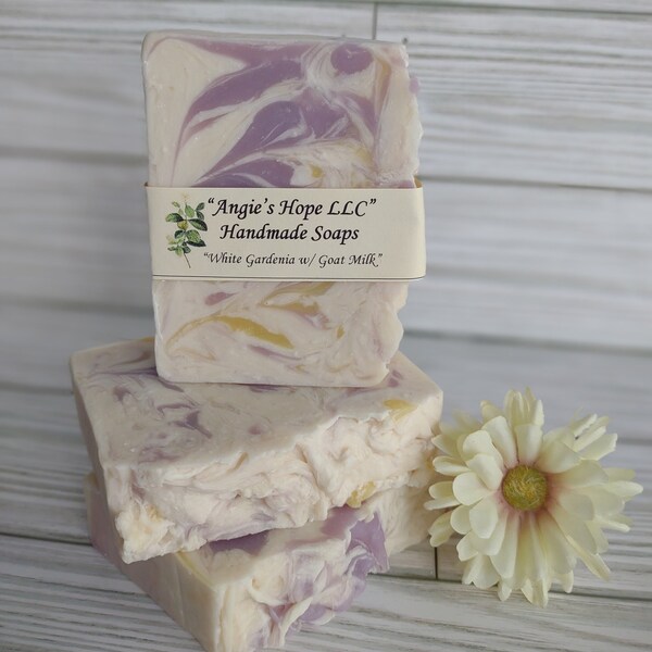 White Gardenia - Handmade Soap - Artisan - Anytime Gift - Palm Free - Unique - Goat Milk Soap - Floral - Made in the USA - Made from SCRATCH