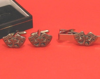 Director Comedy Tragedy Mask Theater geek gift DramaTie Bar men/'s skinny tie bar Acting optional 8 characters on bac Actor Tie Clip