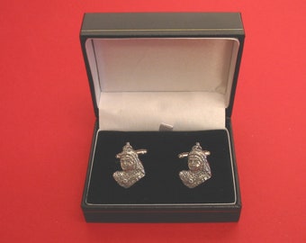 Victorian Wedding Christmas Gift British Royal History Gift Queen Victoria Design Pewter Cufflinks Gift Boxed