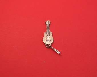 Ukulele Pewter Zipper Pull Charm Music Gift, Musician Music Teacher Gift