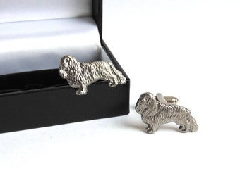 King Charles Spaniel design Pewter Cufflinks Gift Boxed - King Charles Spaniel Gift - Husband Partner Gift - Wedding Gift for Him - Dad Gift