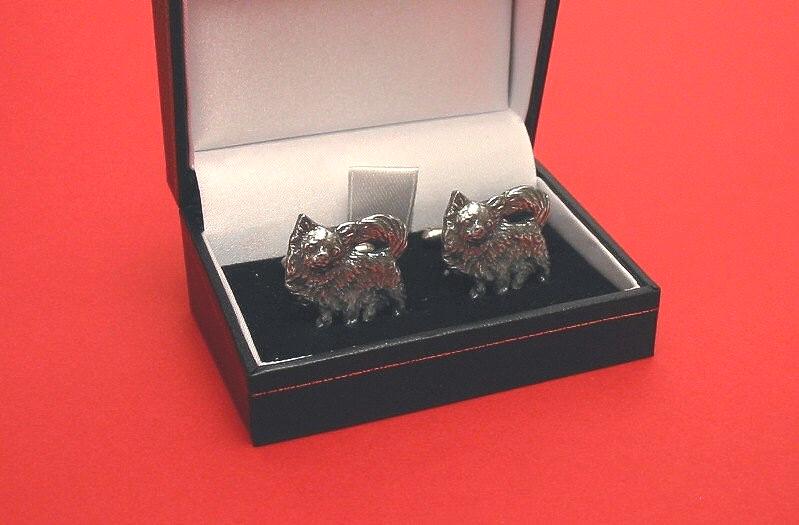 Chihuahua design Pewter Cufflinks Gift Boxed - Chihuahua Gift - Chihuahua Jewellery - Chihuahua Dad Gift - Wedding Gift for Him - Dog Gift