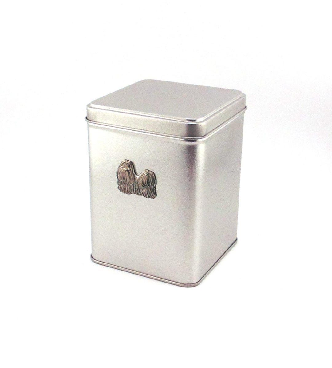 Shih Tzu Design Tin Tea Caddy - Shih Tzu Gift - Kitchen Storage Trinket ...