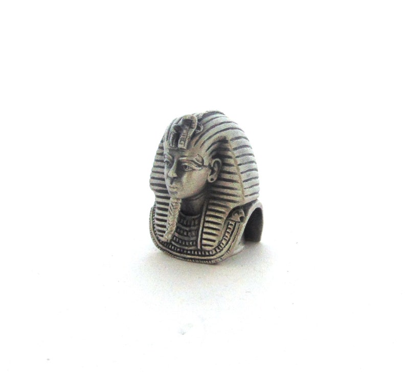 Tutankhamun Thimble Pewter Collectible Thimble Egyptian Pharaoh Gift Tutankhamun Gift Thimble Collector Gift Egypt Gift image 3