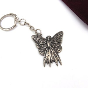 Fairy design Pewter Keyring - Fairy Keychain - Fairy Lover Gift - Fairies Fairy Gift - Daughter Christmas Gift - Stocking Filler for Her