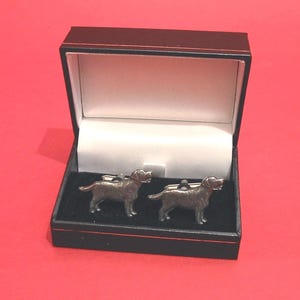Labrador Retriever design Pewter Cufflinks Gift Boxed - Labrador Retriever Gift - Labrador Gift - Labrador Dad Gift - Wedding Gift for Him image 1