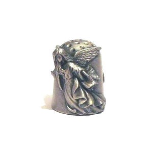 Guardian Angel Thimble - Antique Pewter Collectors Thimble - Spiritual Gift - Mum Christmas Gift - Best Friend Gift - Gift for Grandma