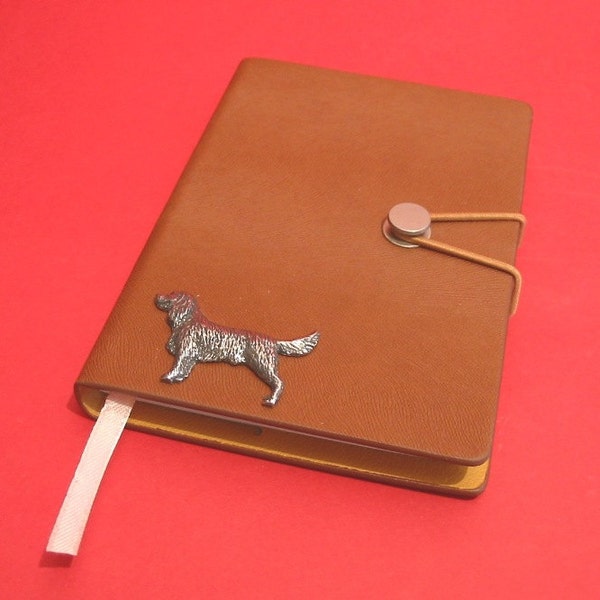 Carnet de notes Springer Spaniel design beige A6 - cadeau Springer Spaniel - journal de poche - cadeau pour amoureux des chiens - carnet de notes chien - cadeau chien maman papa