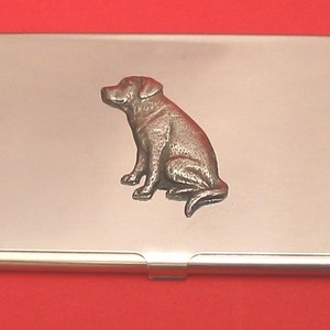 Porte-cartes design labrador retriever avec motif en étain coulé à la main - cadeau labrador retriever - cadeau labrador - cadeau papa labrador chien cadeau papa