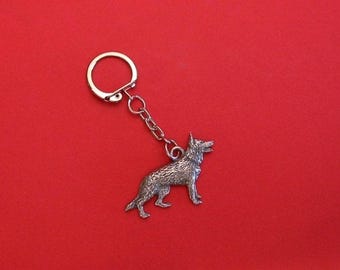 Deutscher Schäferhund Zinn Schlüsselanhänger - Deutscher Schäferhund Schlüsselanhänger - Deutscher Schäferhund Geschenk - Elsässer Schlüsselanhänger - Hundemama Geschenk - Hundeliebhaber Geschenk