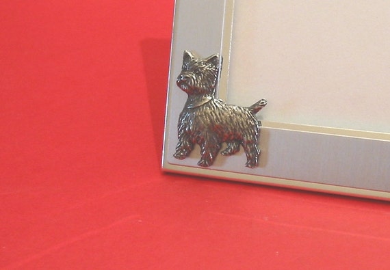 Fermacravatta A Sliding Con Scottish Terrier In Peltro Inglese - Fatto A Mano A Sheffield - Prideindetails In Confezione Regalo