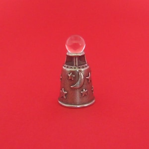 Dé à coudre boule de cristal - dé de collectionneur en étain - cadeau céleste - dé à collectionner - dé fait main - divination - divination