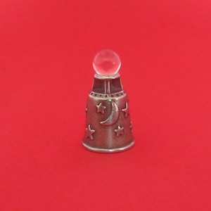 Crystal Ball Thimble - Pewter Collectors Thimble - Celestial Gift - Collectible Thimble - Handmade Thimble - Fortune Telling - Divination