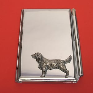 Springer Spaniel Chrome Notebook & Portapenne con mano Cast Pewter Motif Madre Springer Spaniel Regalo