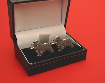 Cocker Spaniel Design Pewter Cufflinks Gift Boxed - Husband Christmas Gift - Wedding Gift for Him - Gift from Wife - Cocker Spaniel Gift