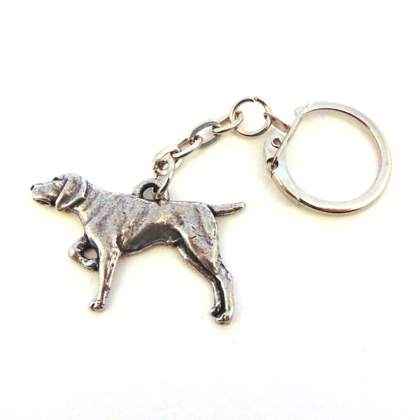 Tedesco Shorthaired Pointer Design Portachiavi Pewter - Pet Dog Pointer portachiavi - regalo per cane amante - Wedding Fathers Giorno regalo di Natale