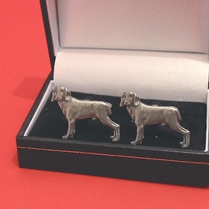 Boutons de manchette en étain design Braque de Weimar - Coffret cadeau - Cadeau Braque de Weimar - Cadeau fête des pères - Cadeau papa Braque de Weimar - Cadeau chien - Cadeau de mariage pour lui