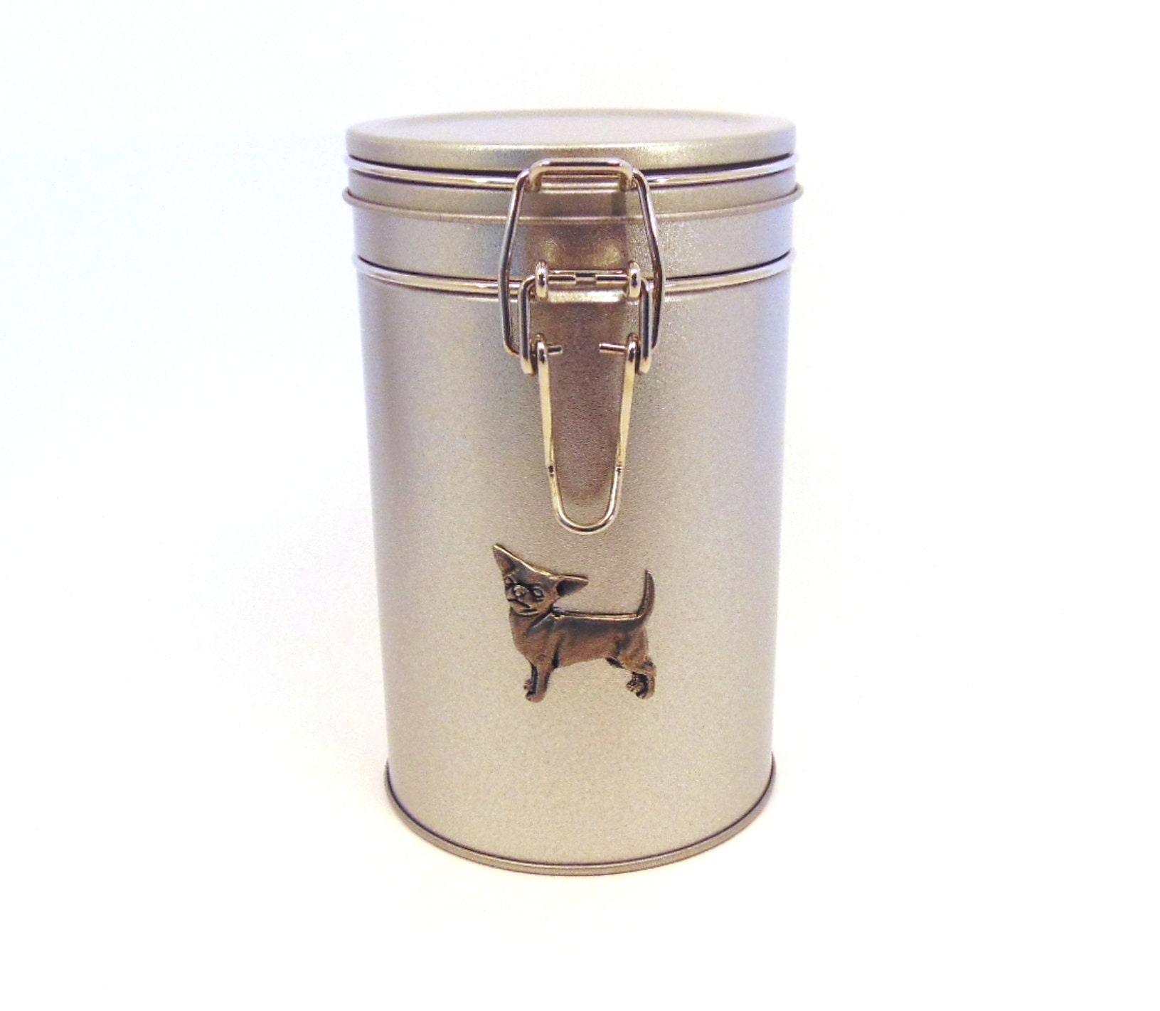 Chihuahua Design Hund Leckerli Dose mit Zinn Motiv Haustier Etsy