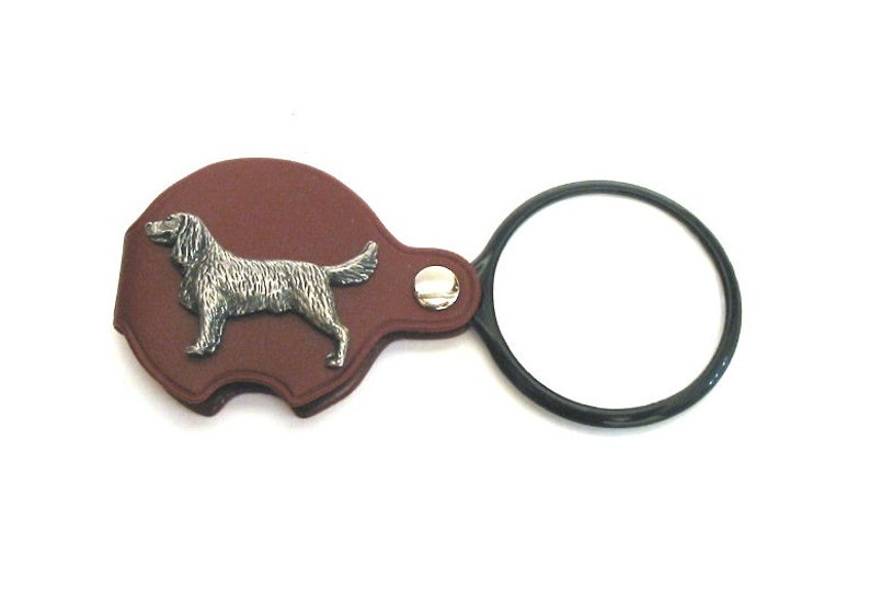 Springer Spaniel Pewter Motif on PU Leather Folding Magnifying Glass Useful Mother Father Gift Christmas Gift